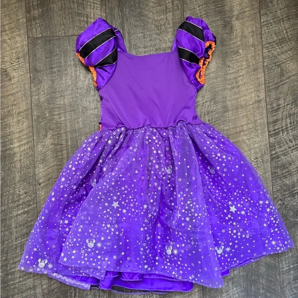 2023 Disney Halloween Minnie Mouse Purple and Black Kids Witch Costume Dress - Picture 4 of 4